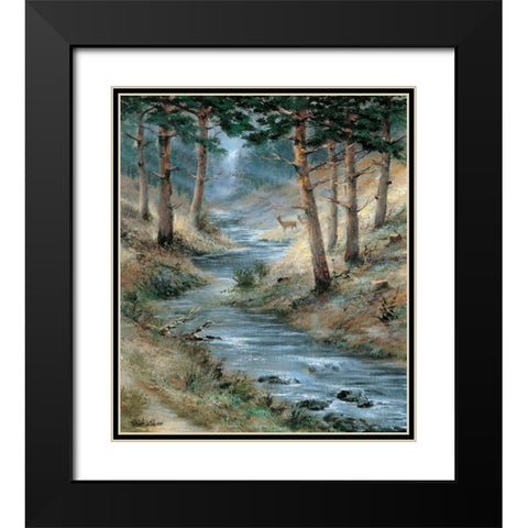 Deep in the forest Black Modern Wood Framed Art Print with Double Matting by Withaar, Reint