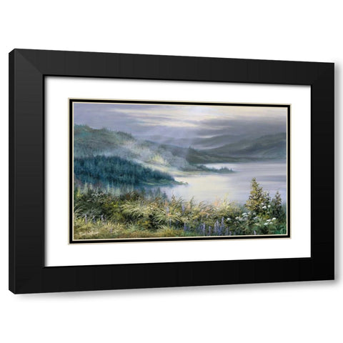 Night is falling Black Modern Wood Framed Art Print with Double Matting by Withaar, Reint