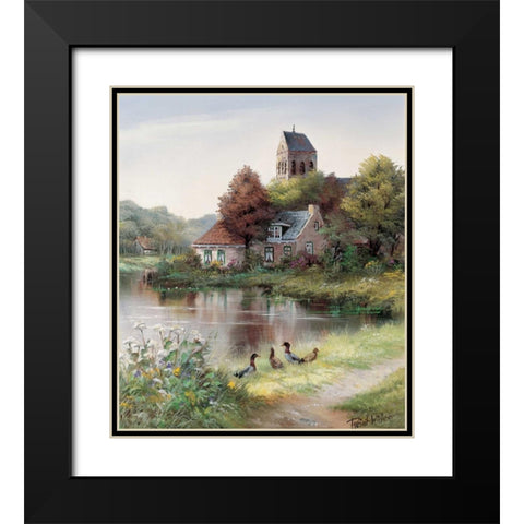 Lovely day Black Modern Wood Framed Art Print with Double Matting by Withaar, Reint