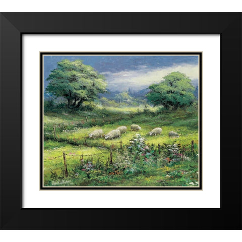 Peaceful sight Black Modern Wood Framed Art Print with Double Matting by Withaar, Reint