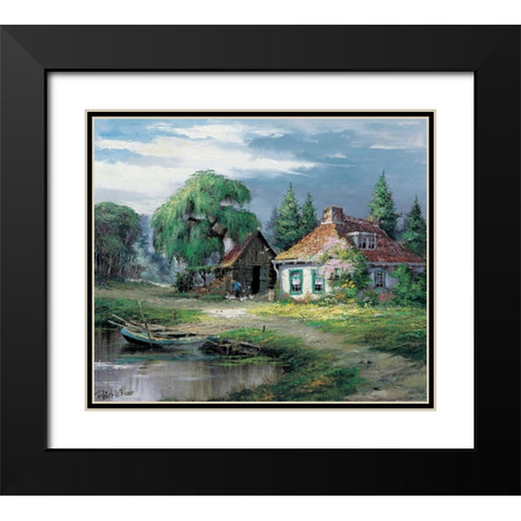 A house of our own Black Modern Wood Framed Art Print with Double Matting by Withaar, Reint