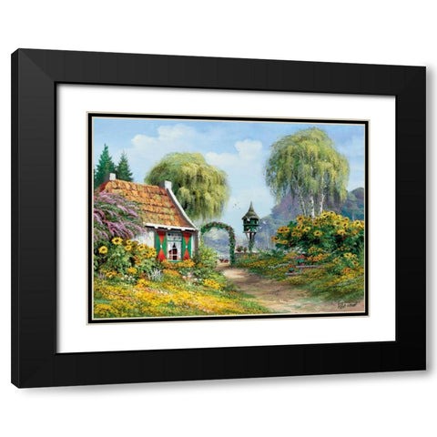 Happy living Black Modern Wood Framed Art Print with Double Matting by Withaar, Reint