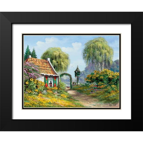 Happy living Black Modern Wood Framed Art Print with Double Matting by Withaar, Reint