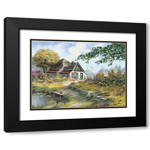 Charming farmhouse Black Modern Wood Framed Art Print with Double Matting by Withaar, Reint
