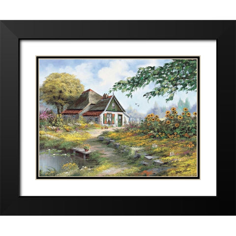 Charming farmhouse Black Modern Wood Framed Art Print with Double Matting by Withaar, Reint