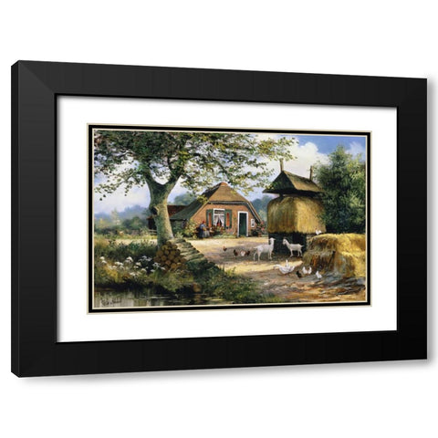 Classic tense Black Modern Wood Framed Art Print with Double Matting by Withaar, Reint