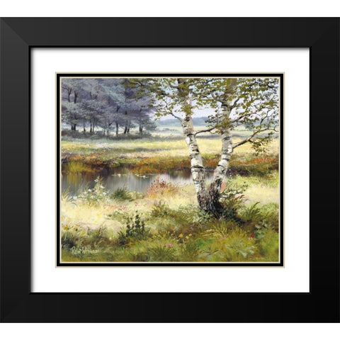Farmhouse Black Modern Wood Framed Art Print with Double Matting by Withaar, Reint