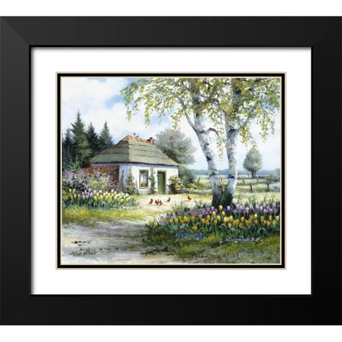 House of rest Black Modern Wood Framed Art Print with Double Matting by Withaar, Reint
