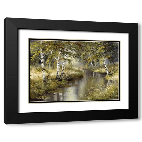 Forest creation Black Modern Wood Framed Art Print with Double Matting by Withaar, Reint