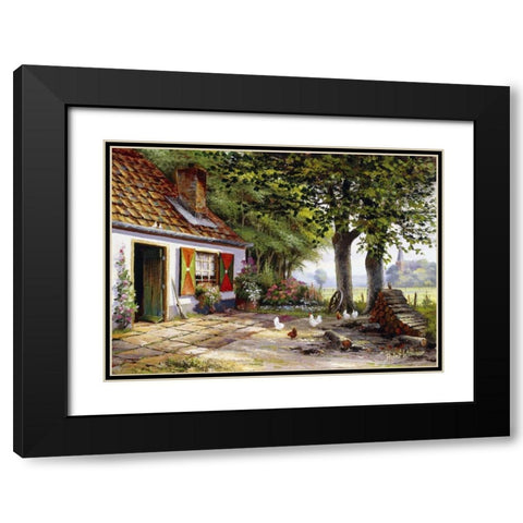 Farmhouse II Black Modern Wood Framed Art Print with Double Matting by Withaar, Reint