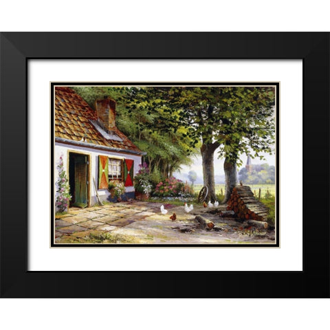 Farmhouse II Black Modern Wood Framed Art Print with Double Matting by Withaar, Reint