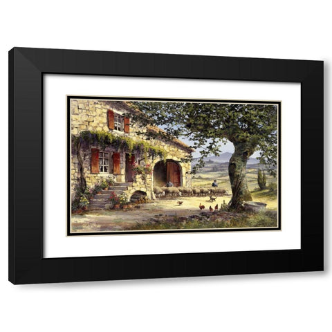 Farmhouse II Black Modern Wood Framed Art Print with Double Matting by Withaar, Reint