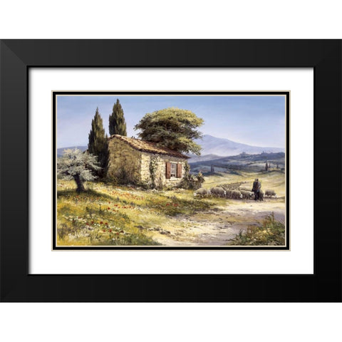 Space Black Modern Wood Framed Art Print with Double Matting by Withaar, Reint