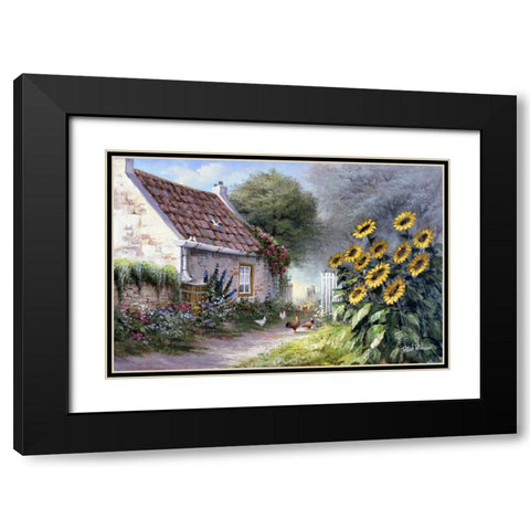 Sunflower  Black Modern Wood Framed Art Print with Double Matting by Withaar, Reint