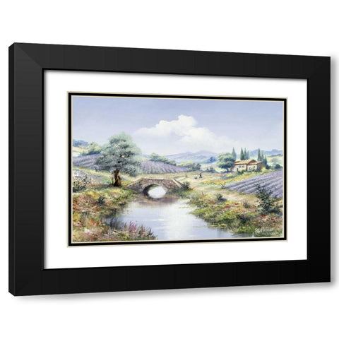 To the lake Black Modern Wood Framed Art Print with Double Matting by Withaar, Reint