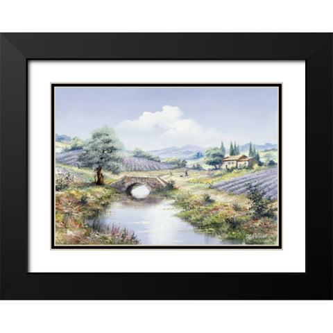 To the lake Black Modern Wood Framed Art Print with Double Matting by Withaar, Reint