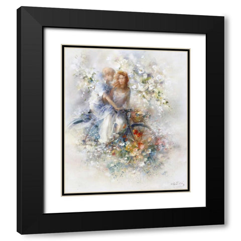 Spring Black Modern Wood Framed Art Print with Double Matting by Haenraets, Willem