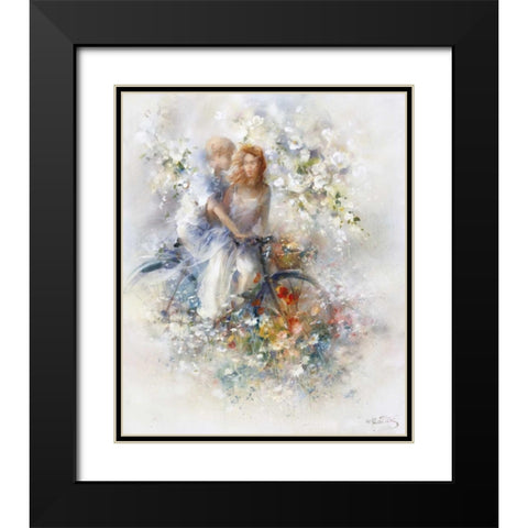 Spring Black Modern Wood Framed Art Print with Double Matting by Haenraets, Willem