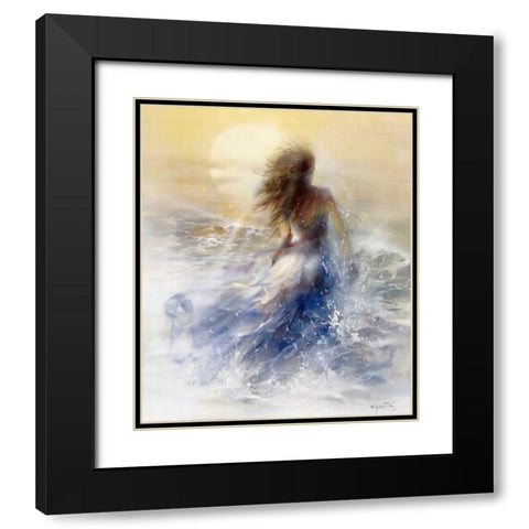 Summer Black Modern Wood Framed Art Print with Double Matting by Haenraets, Willem