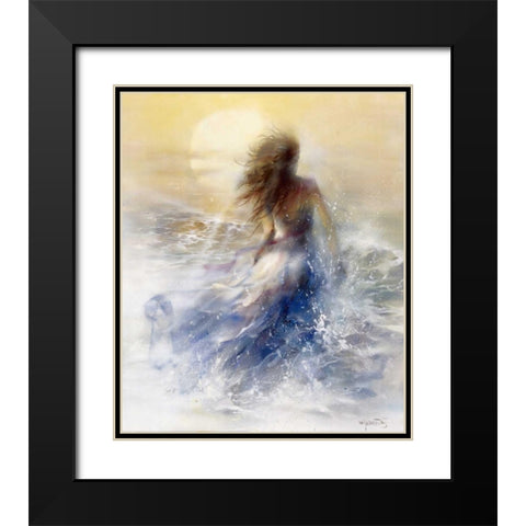 Summer Black Modern Wood Framed Art Print with Double Matting by Haenraets, Willem