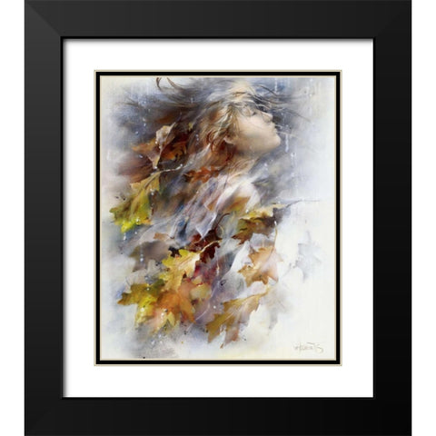 Autumn Black Modern Wood Framed Art Print with Double Matting by Haenraets, Willem