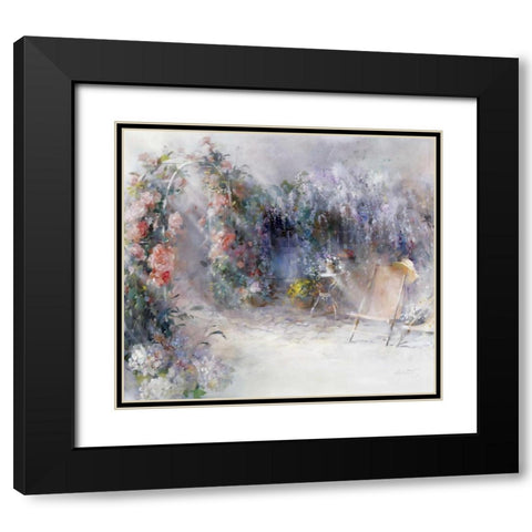 Roses and lilacs Black Modern Wood Framed Art Print with Double Matting by Haenraets, Willem