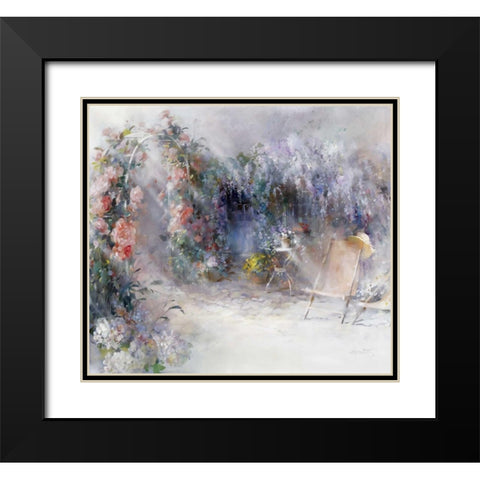 Roses and lilacs Black Modern Wood Framed Art Print with Double Matting by Haenraets, Willem