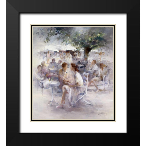Happy hour Black Modern Wood Framed Art Print with Double Matting by Haenraets, Willem