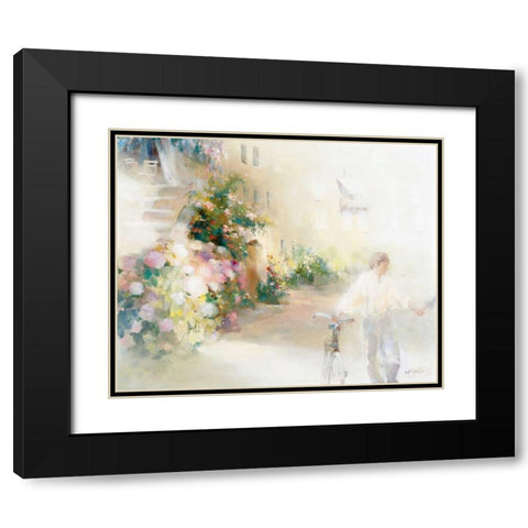 Two happy people Black Modern Wood Framed Art Print with Double Matting by Haenraets, Willem