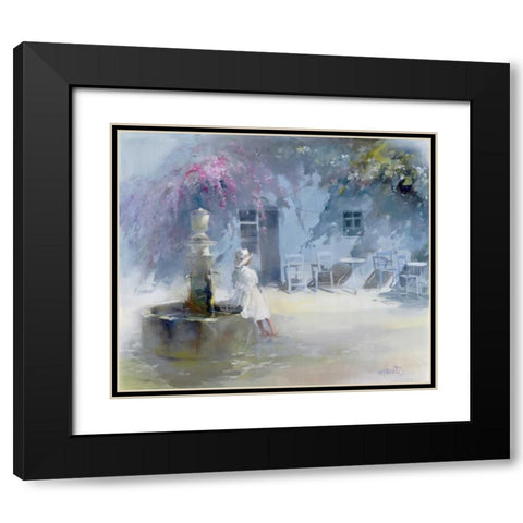 Idyllic blue Black Modern Wood Framed Art Print with Double Matting by Haenraets, Willem