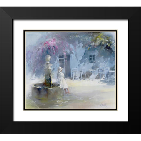 Idyllic blue Black Modern Wood Framed Art Print with Double Matting by Haenraets, Willem