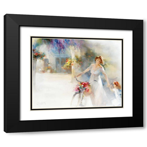 Going home Black Modern Wood Framed Art Print with Double Matting by Haenraets, Willem