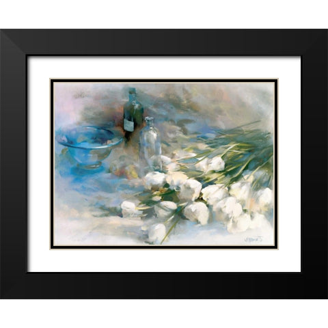 Adagio Black Modern Wood Framed Art Print with Double Matting by Haenraets, Willem