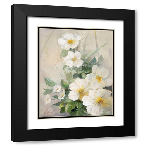 Lovely anemones Black Modern Wood Framed Art Print with Double Matting by Haenraets, Willem
