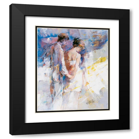 My love I Black Modern Wood Framed Art Print with Double Matting by Haenraets, Willem