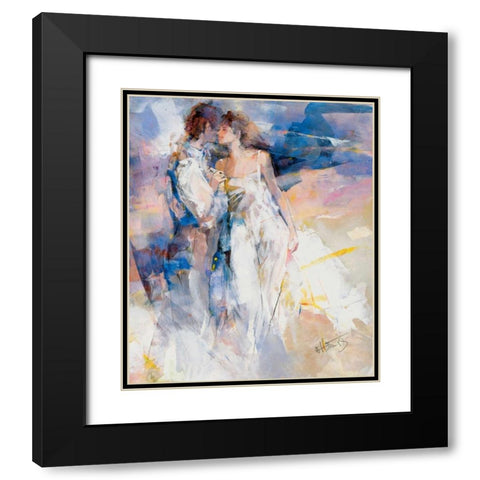 My love II Black Modern Wood Framed Art Print with Double Matting by Haenraets, Willem