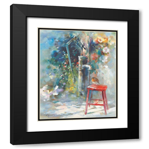 Silent garden Black Modern Wood Framed Art Print with Double Matting by Haenraets, Willem