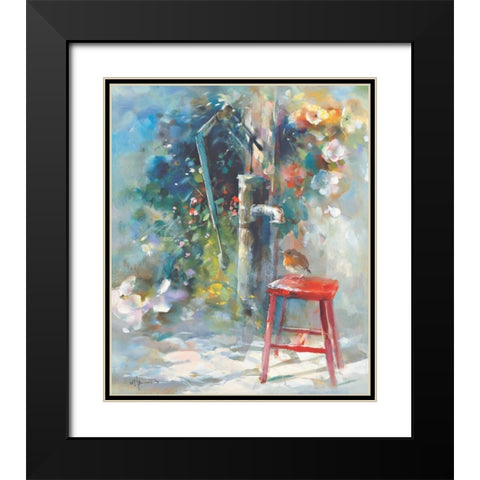Silent garden Black Modern Wood Framed Art Print with Double Matting by Haenraets, Willem