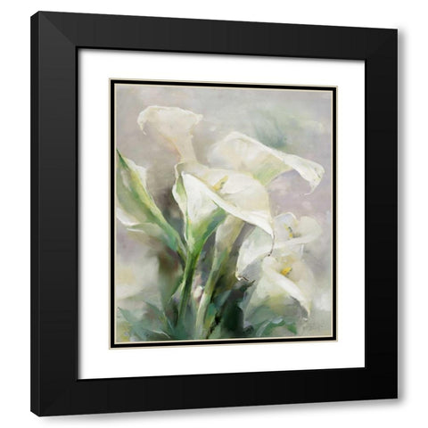 Shiny IV Black Modern Wood Framed Art Print with Double Matting by Haenraets, Willem