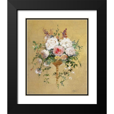 Shiny V Black Modern Wood Framed Art Print with Double Matting by Haenraets, Willem