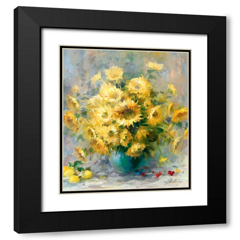 Shiny VI Black Modern Wood Framed Art Print with Double Matting by Haenraets, Willem