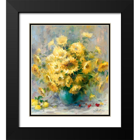 Shiny VI Black Modern Wood Framed Art Print with Double Matting by Haenraets, Willem