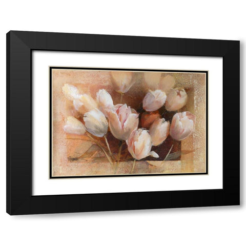 Theas tulips for you Black Modern Wood Framed Art Print with Double Matting by Haenraets, Willem