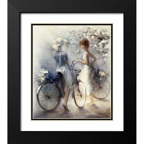 Spring Black Modern Wood Framed Art Print with Double Matting by Haenraets, Willem
