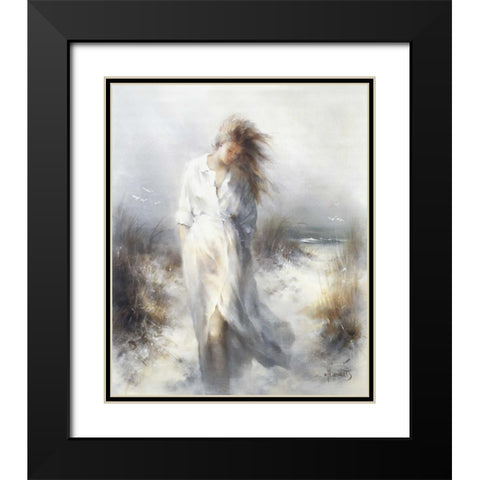 Dreamy Black Modern Wood Framed Art Print with Double Matting by Haenraets, Willem
