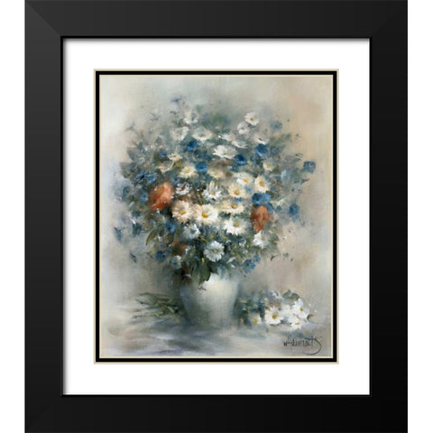 Flower bouquet Black Modern Wood Framed Art Print with Double Matting by Haenraets, Willem