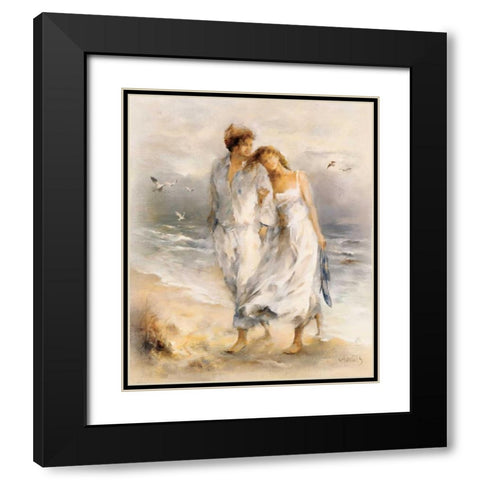 In love Black Modern Wood Framed Art Print with Double Matting by Haenraets, Willem