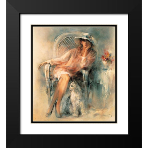 Double beauty Black Modern Wood Framed Art Print with Double Matting by Haenraets, Willem