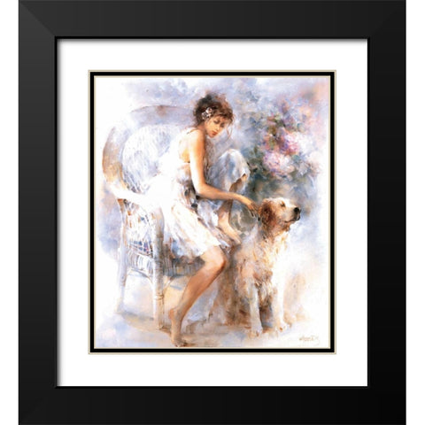 Friendship Black Modern Wood Framed Art Print with Double Matting by Haenraets, Willem