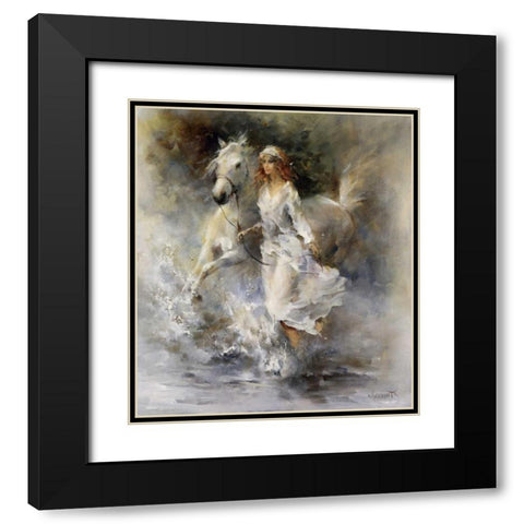 Cool breeze Black Modern Wood Framed Art Print with Double Matting by Haenraets, Willem